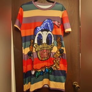 Disney (Goofy) sequin striped dress (worn once to a bday party)